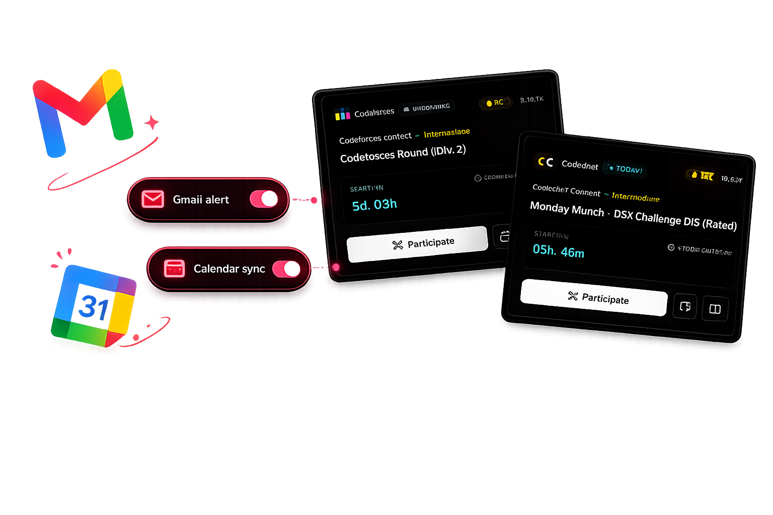 Live Codeforces & CodeChef Contest Alerts